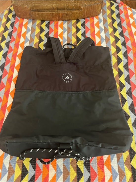 Adidas by Stella McCartney Black Drawstring Backpack Tote main image 4